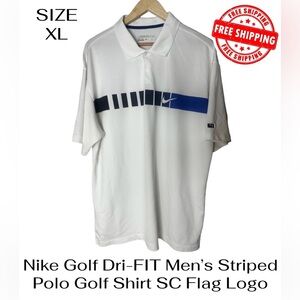 Nike Golf Dri-FIT Chest Stripe Print Polo South Carolina Flag Logo FREE SHIPPING